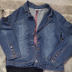 Cato Indigo Denim Jacket with Button Accents